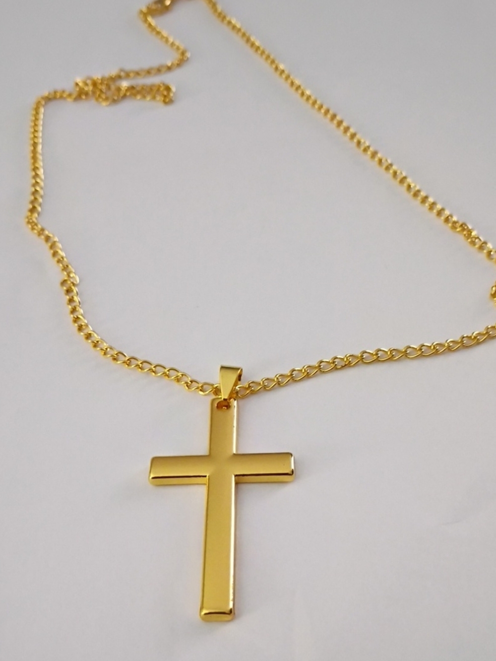 Gold Cross Pendant Necklace
